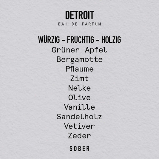 Sober Detroit Parfyymi 50ml - Unisex Eau de Parfum