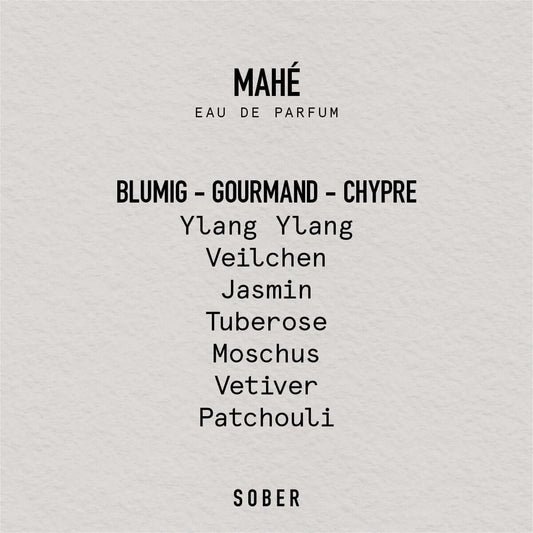 Sober Mahé Parfyymi 50ml - Unisex Eau de Parfum