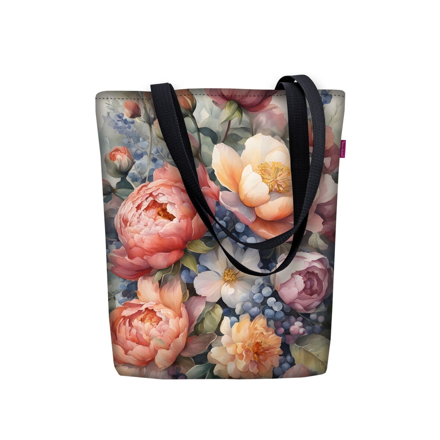 Canvas Cordura Olkalaukku/Ostoskassi - Felicia Kukat - Sunny Line Bertoni - Porokoru