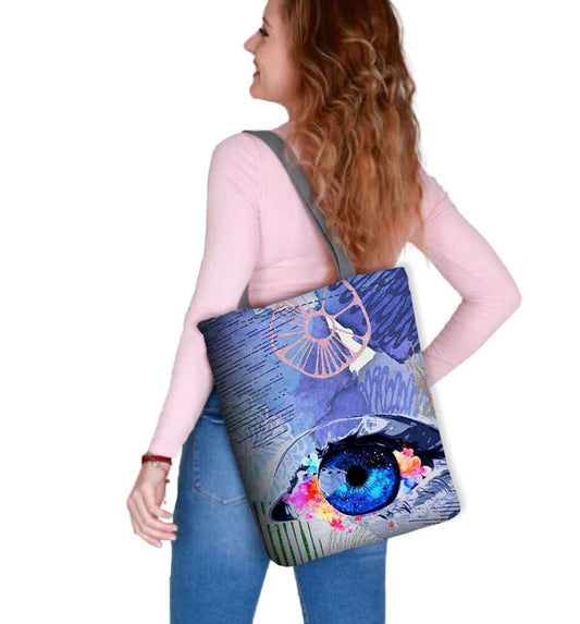 Canvas Cordura Olkalaukku/Ostoskassi - Eye Sunny - Line Bertoni - Porokoru