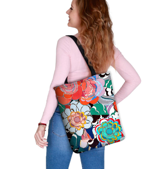 Canvas Cordura Olkalaukku/Ostoskassi - Campari Kukat - Sunny Line Bertoni