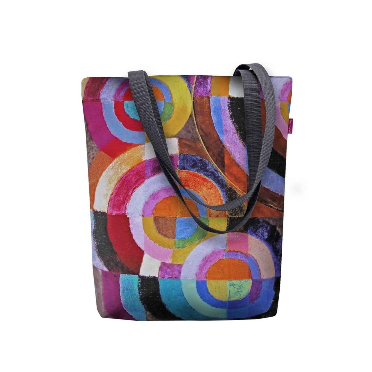 Circles Shoulder Bag In Canvas Sunny Line Bertoni