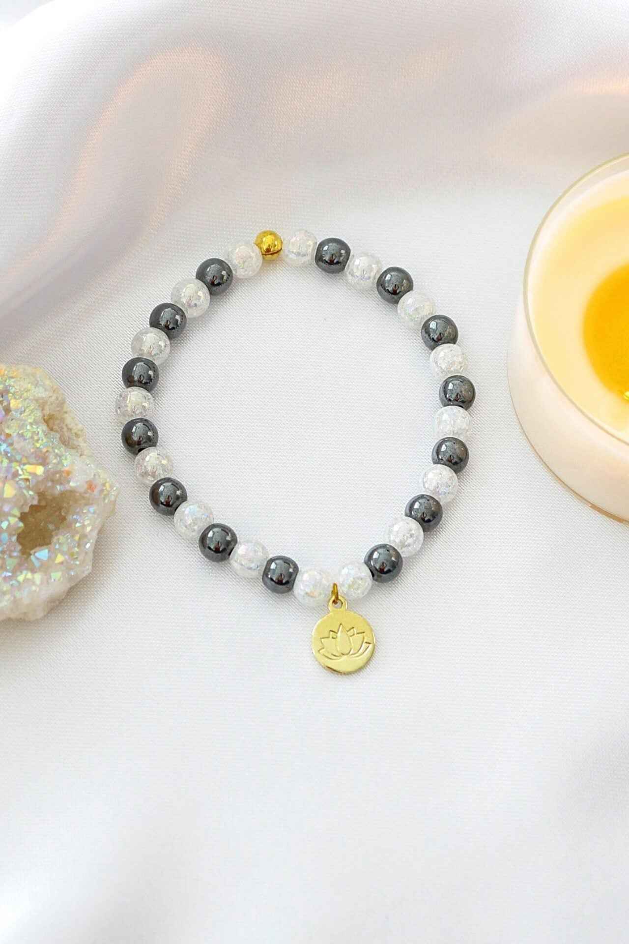 Elastinen 24-Karaatin Rannekoru Hematite Divine Dulcet - Porokoru