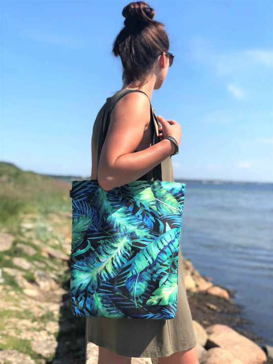 Canvas Cordura Olkalaukku/Ostoskassi - Calipso Lehdet - Sunny Line Bertoni - Porokoru