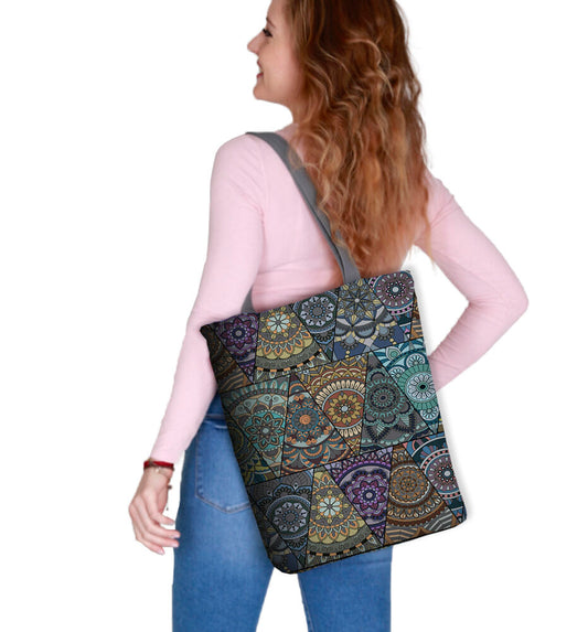 Canvas Cordura Olkalaukku/Ostoskassi - Jasmine Mandala - Sunny Line Bertoni