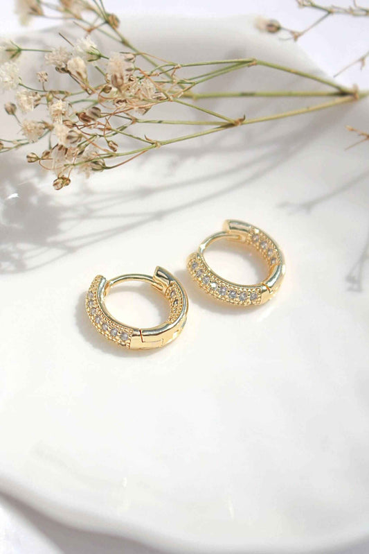 24 Karaatin Kullatut Cubic Zirconia Divine Dulcet Korvarenkaat - Porokoru