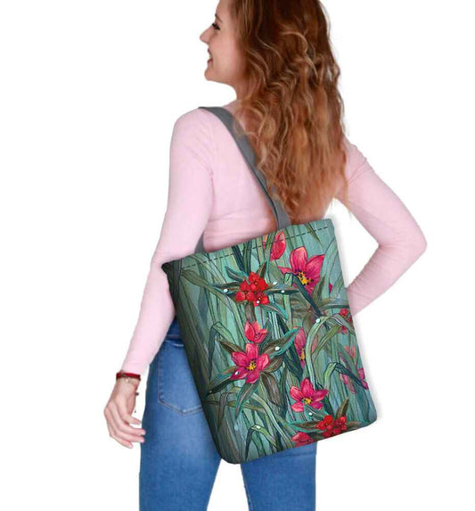 Canvas Cordura Olkalaukku/Ostoskassi - Fiori Kukat - Sunny Line Bertoni - Porokoru