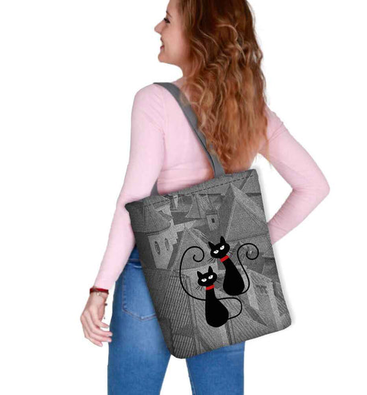 Canvas Cordura Olkalaukku/Ostoskassi - Katy Kissat - Sunny Line Bertoni - Porokoru