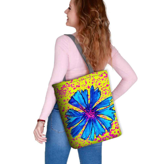 Fiesta Shoulder Bag In Canvas Sunny Line Bertoni