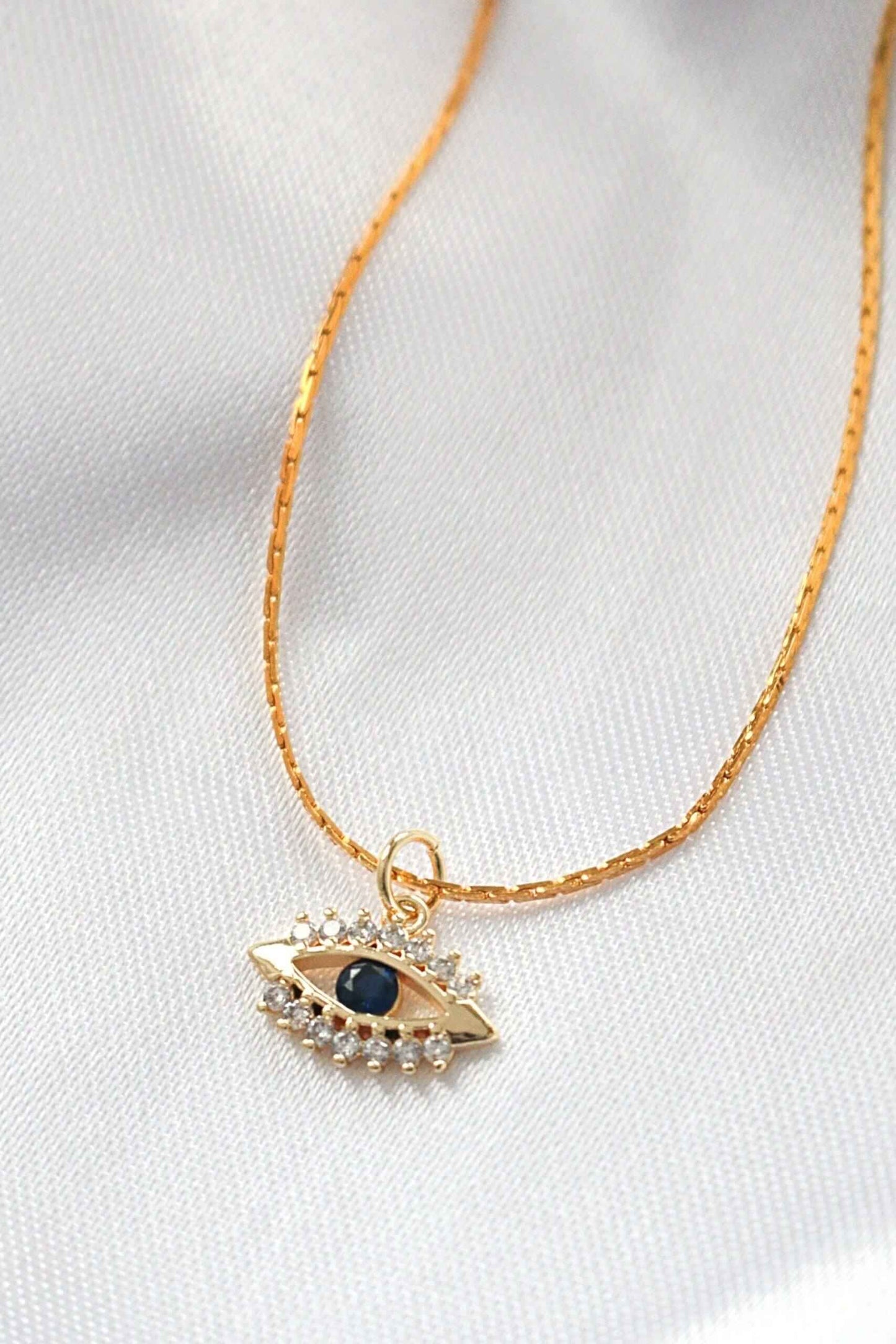 24-K Kullattu Mini Evil Eye Kaulakoru - Divine Dulcet - Porokoru