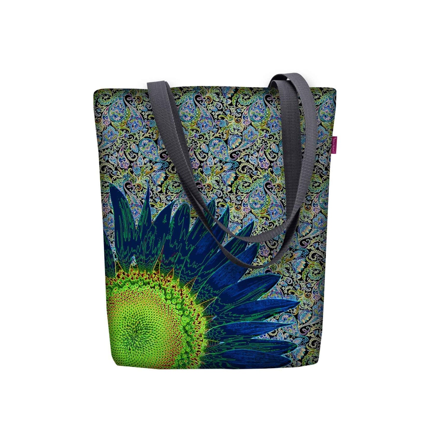Canvas Cordura Olkalaukku/Ostoskassi - Blue Flower Kukka - Sunny Line Bertoni - Porokoru