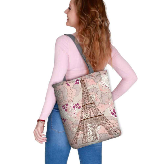 Canvas Cordura Olkalaukku/Ostoskassi - Bonsoir Eiffeltorni - Sunny Line Bertoni - Porokoru