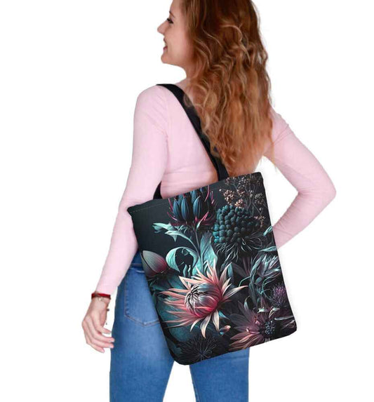 Canvas Cordura Olkalaukku/Ostoskassi - Perla Kukat - Sunny Line Bertoni - Porokoru