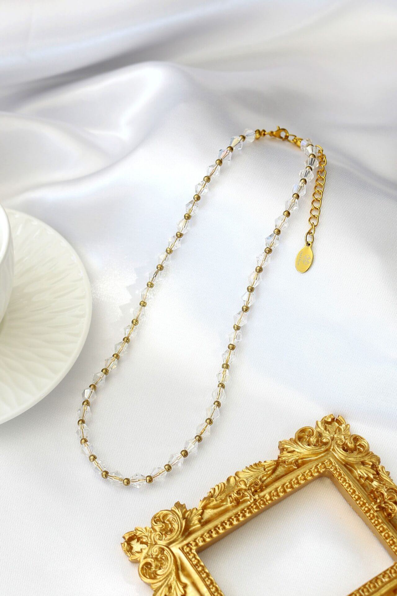 18-Karaatin Kullattu Itävaltalainen Kristallikaulakoru - Divine Dulcet
