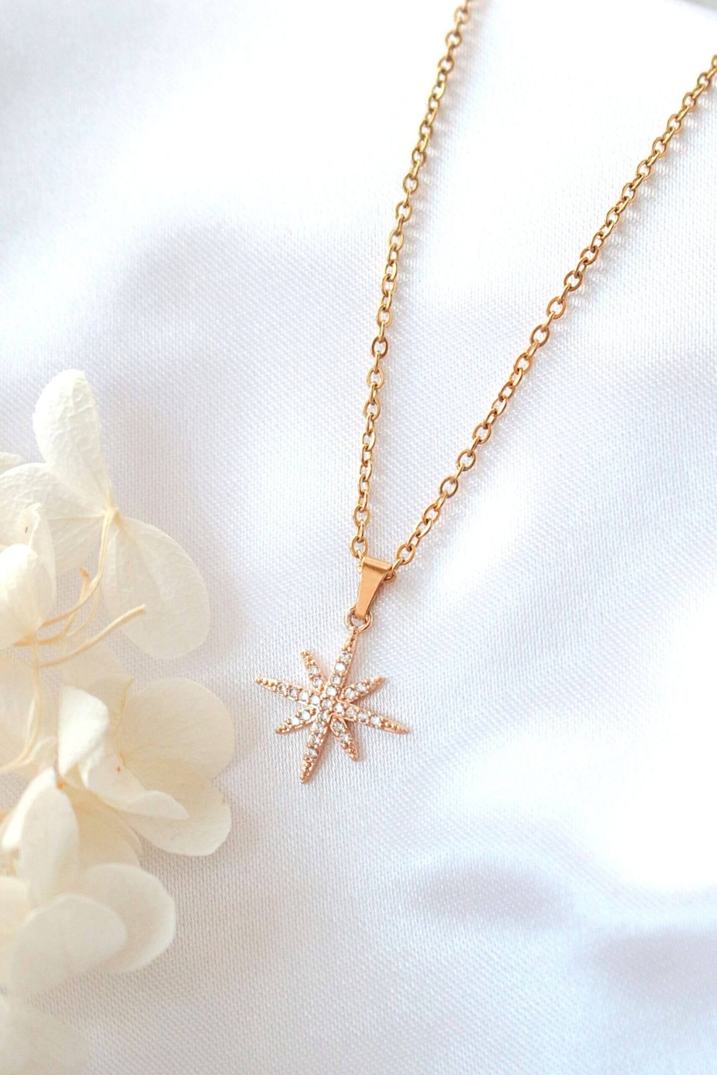 Polaris Star Necklace Plated with 24K Gold - Divine Dulcet