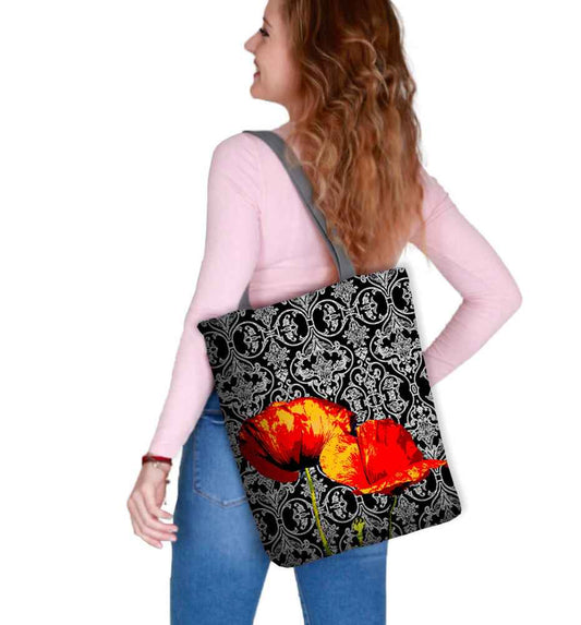 Canvas Cordura Olkalaukku/Ostoskassi - Poppies - Sunny Line Bertoni - Porokoru