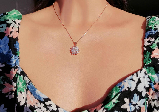 Cubic Zirkonia Auringonkukkariipus 18-K Kullattu - Divine Dulcet - Porokoru