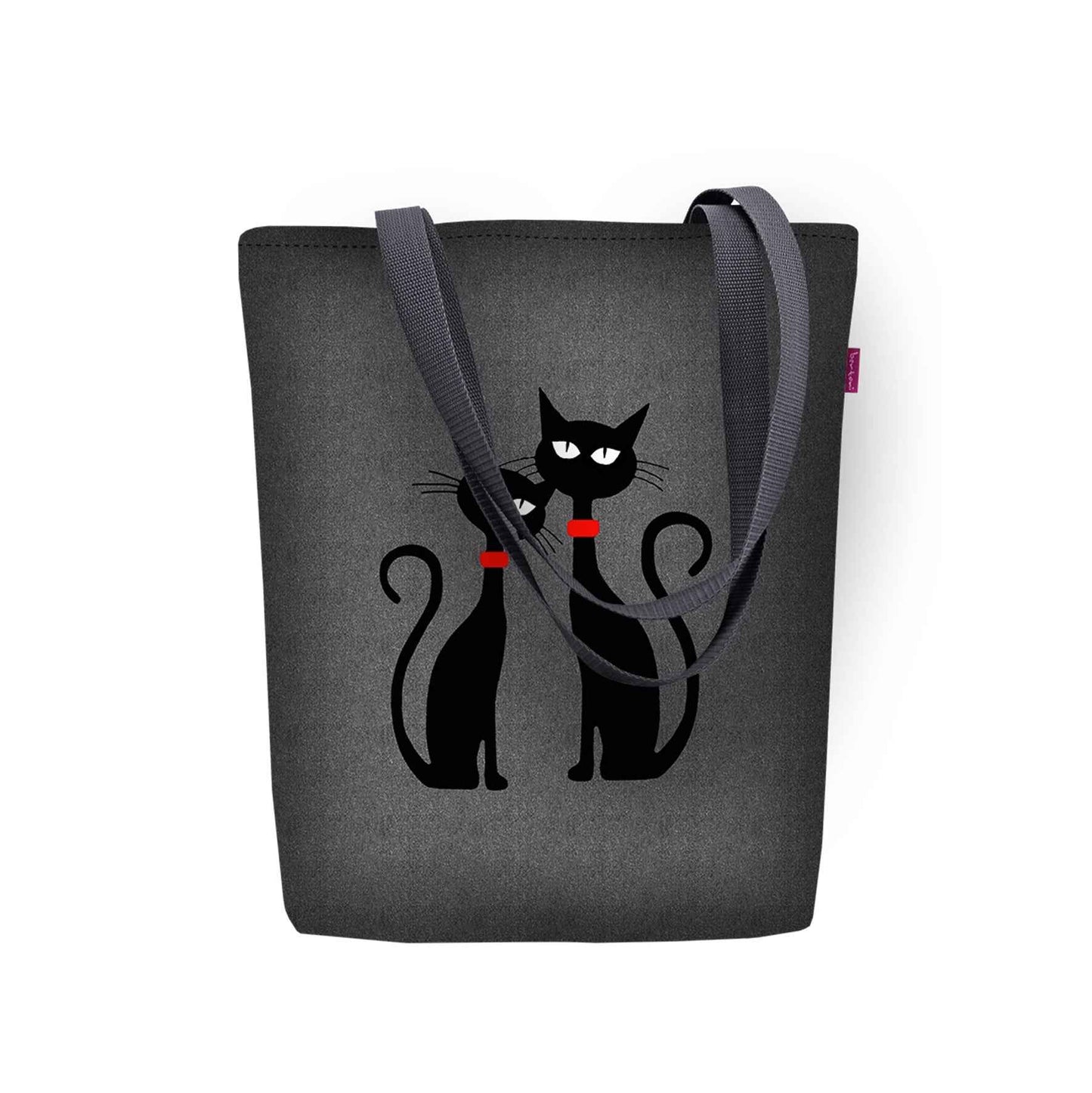 Canvas Cordura Olkalaukku/Ostoskassi - Black Cats - Sunny Line Bertoni - Porokoru