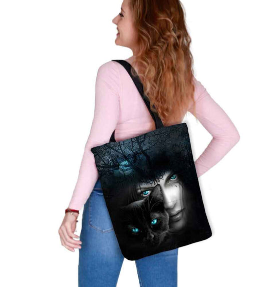 Canvas Cordura Olkalaukku/Ostoskassi - Moonlight Kissalaukku - Sunny Line Bertoni - Porokoru