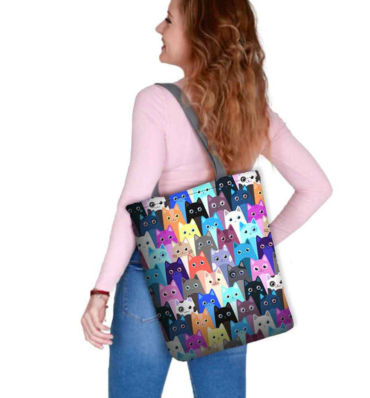 Canvas Cordura Olkalaukku/Ostoskassi - Meow Kisut - Sunny Line Bertoni - Porokoru