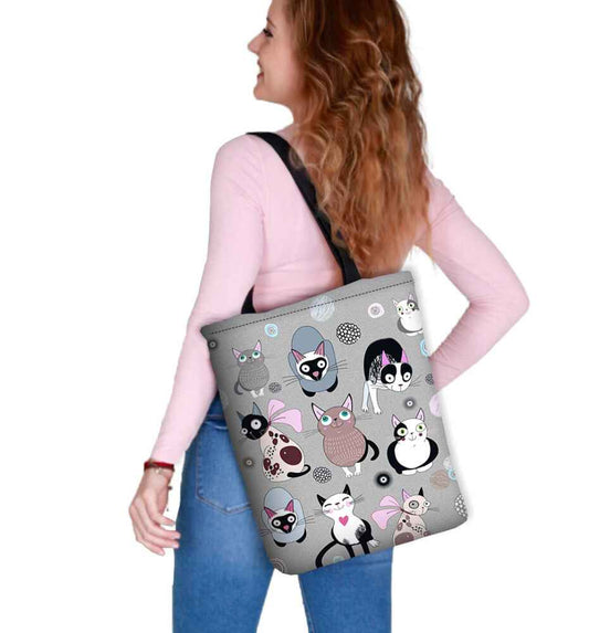 Canvas Cordura Olkalaukku/Ostoskassi - Catnip Kissat - Sunny Line Bertoni - Porokoru