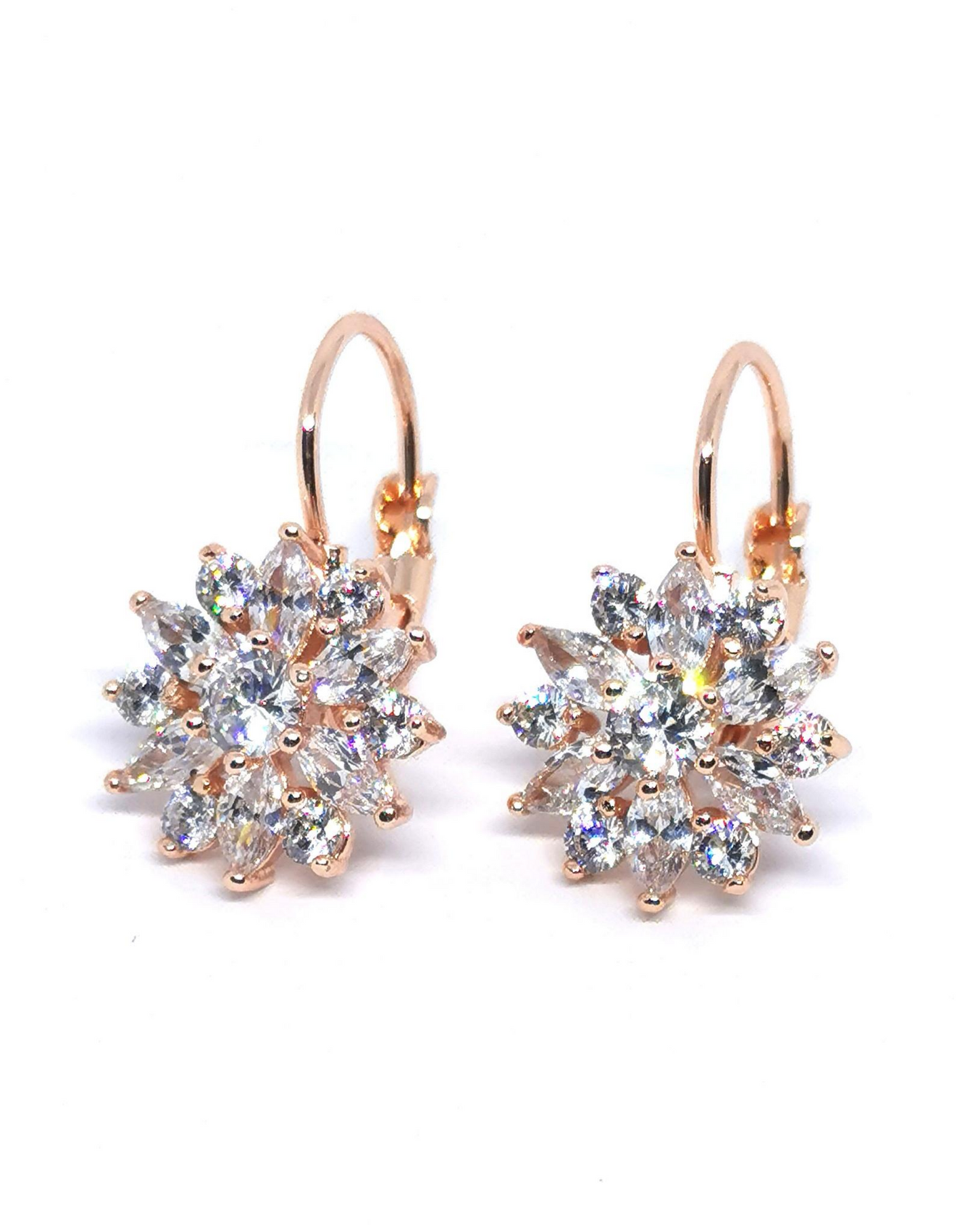 Cubic Zirconia 18 Karaatin Kullatut Auringonkukkakorvikset Divine Dulcet - Porokoru