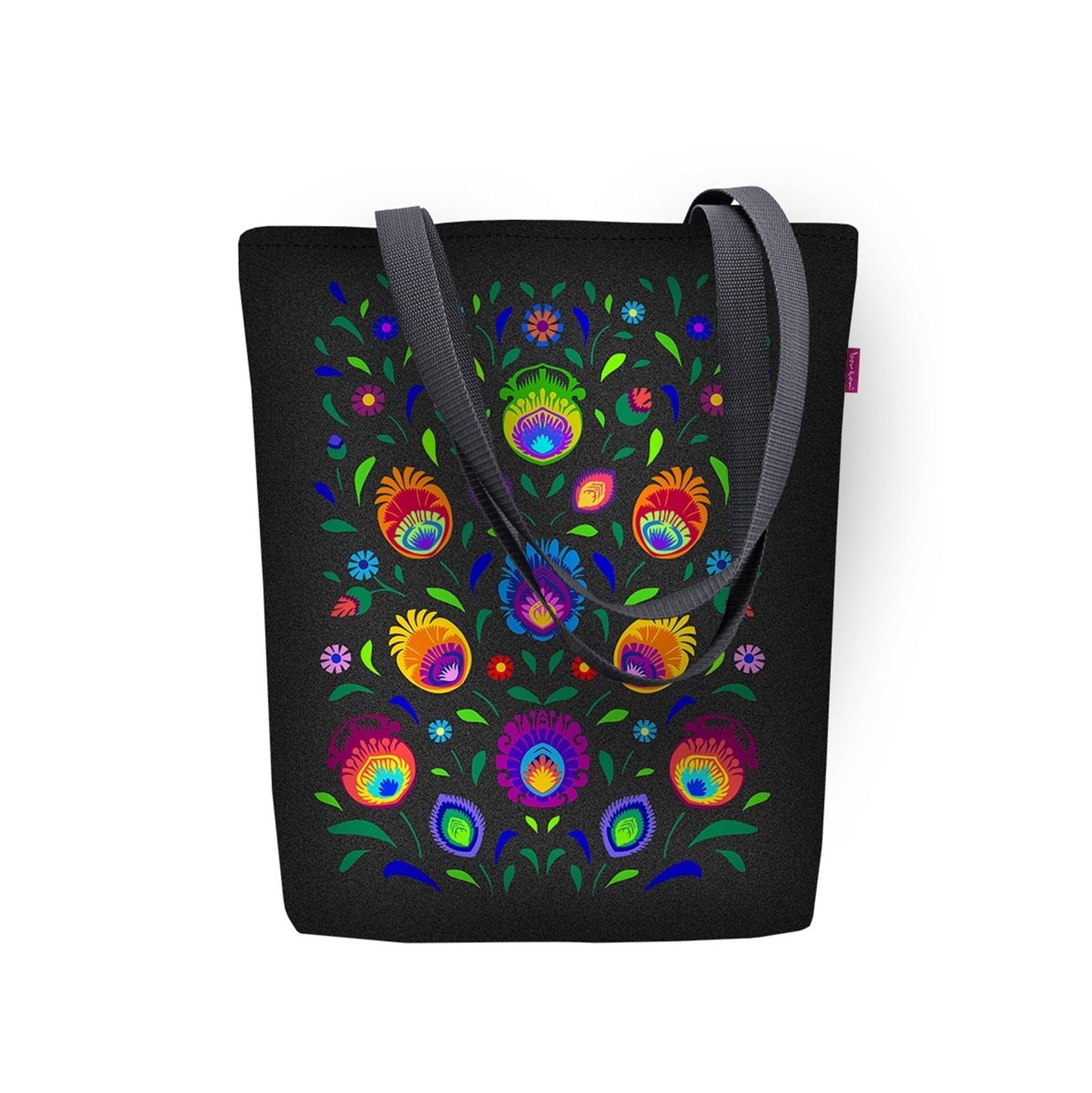 Canvas Cordura Shoulder Bag/Shopping Bag - Oberek Flowers - Sunny Line Bertoni