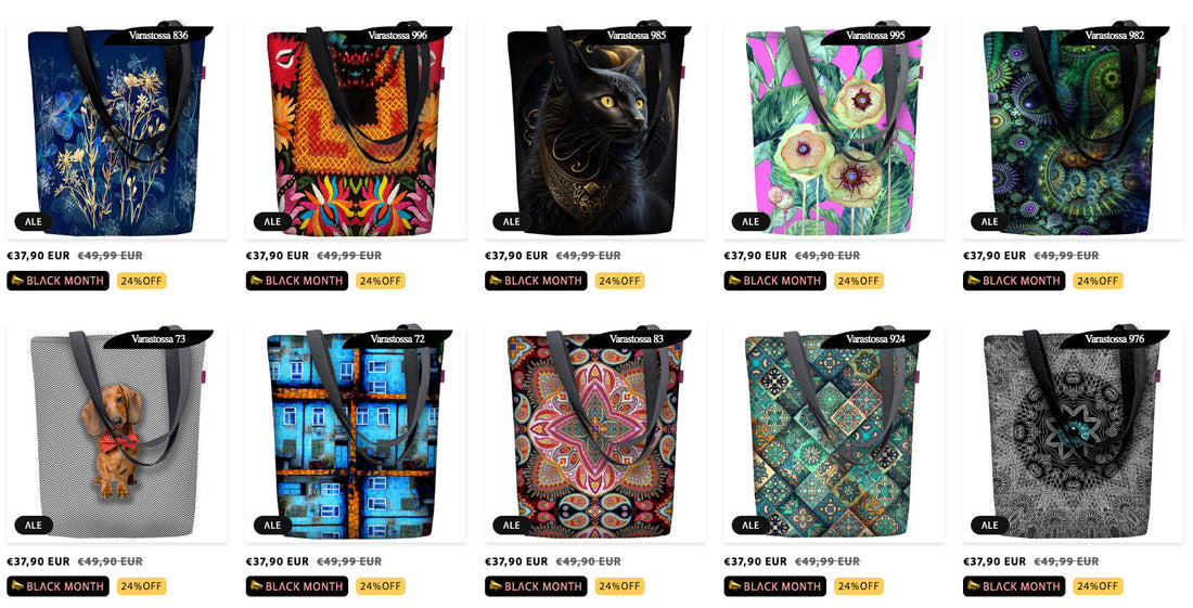 Kauhee määrä Canvas Cordura Olkalaukkuja -24% Black Month 2025