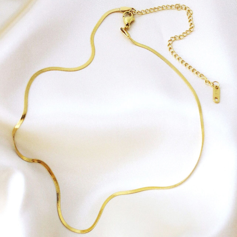 18-Karaatin Litteä Ketjukaulakoru – Divine Dulcet