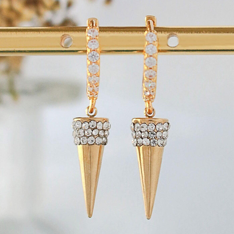 24-Karaatin Cubic Zirconia Piikkikorvakorut - Divine Dulcet