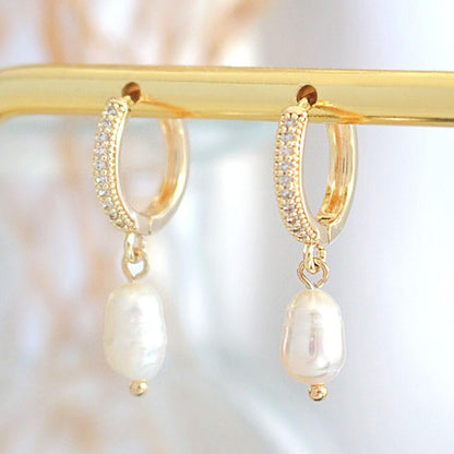 24-Karaatin Makeanvedenhelmikorvikset - Mini Dingle Hoops Divine Dulcet