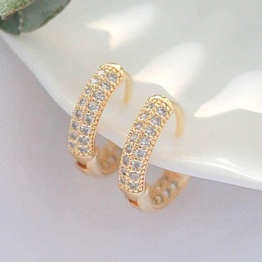 24 Karaatin Kullatut Cubic Zirconia Divine Dulcet Korvarenkaat