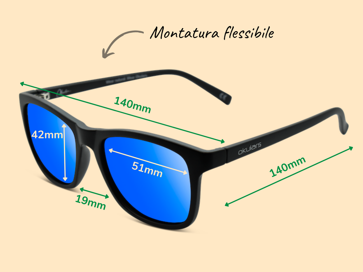 Ecological Sunglasses Okulars Eco Nordic Blue