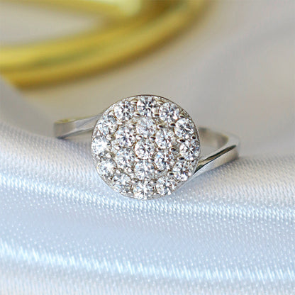 925-Hopeinen Statement-Sormus Cubic Zirkonia Kivillä - Divine Dulcet