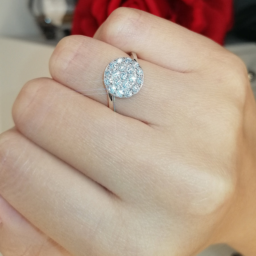 925 Silver Statement Ring med Cubic Zirconia stenar - Divine Dulcet