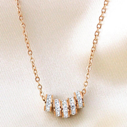 18-Karaatin 925-Sterlinhopea Ruusukultainen Kaulakoru - Divine Dulcet