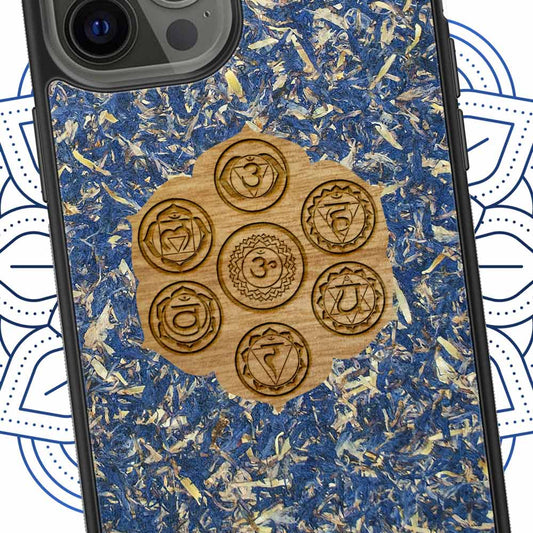Ruiskaunokkinen Puhelinkotelo - Blue Cornflower - Chakra Symbols - MMore