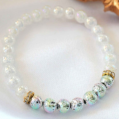 Aroma Diffuser Bracelet - Chrome Lava Stone Bracelet - Divine Dulcet