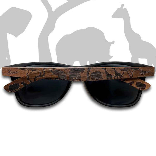 Pähkinäpuiset Kaiverretut Polarisoidut Aurinkolasit - Eyewood Safari - Zerpico