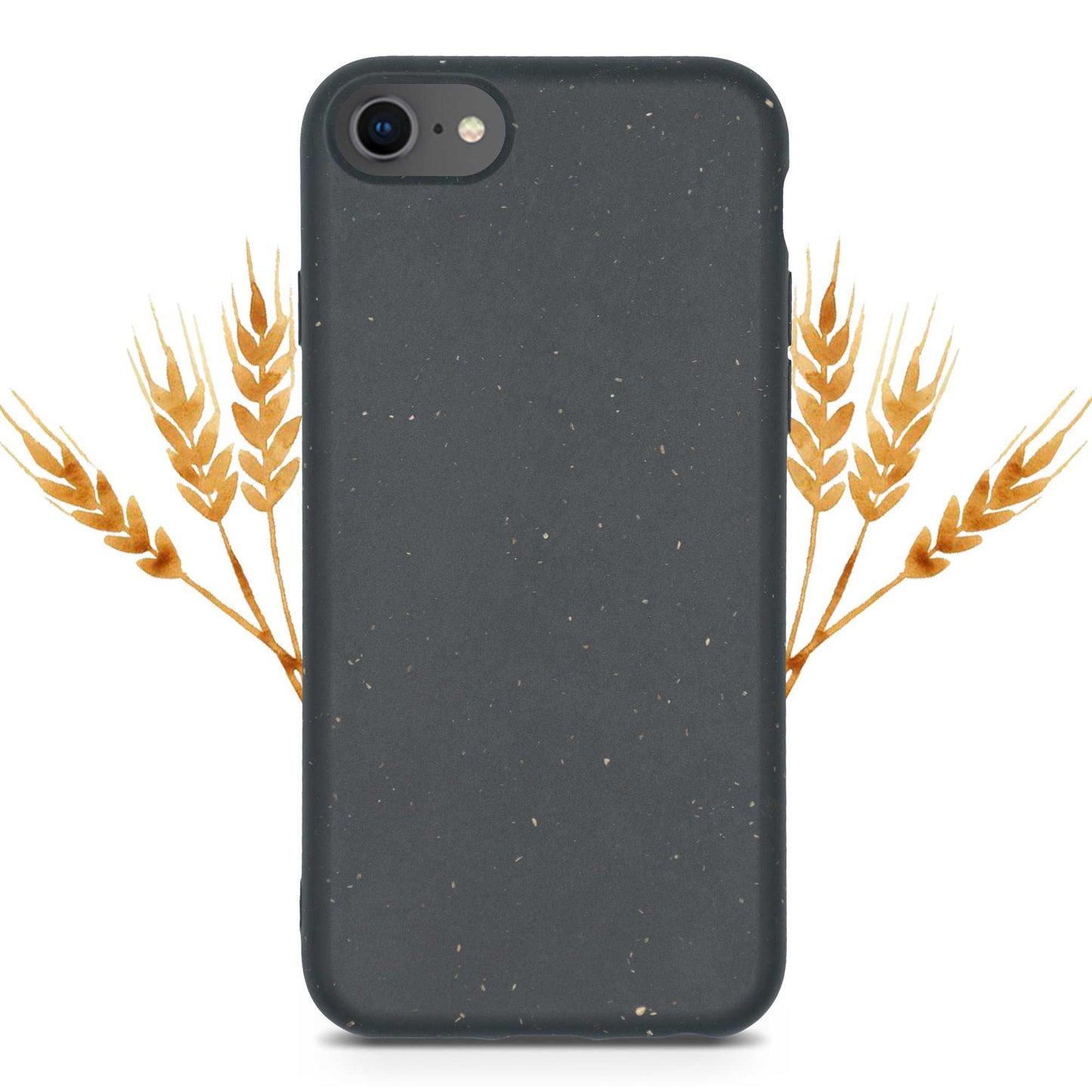 Wheat Seed Biodegradable Phone Case for iPhone - Black