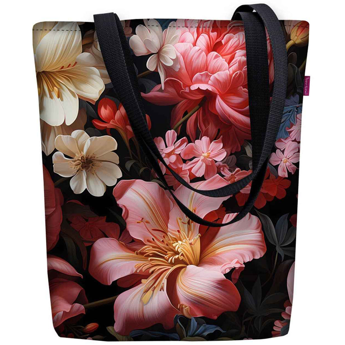 Canvas Cordura Olkalaukku/Ostoskassi - Liljankukat - Sunny Line Bertoni