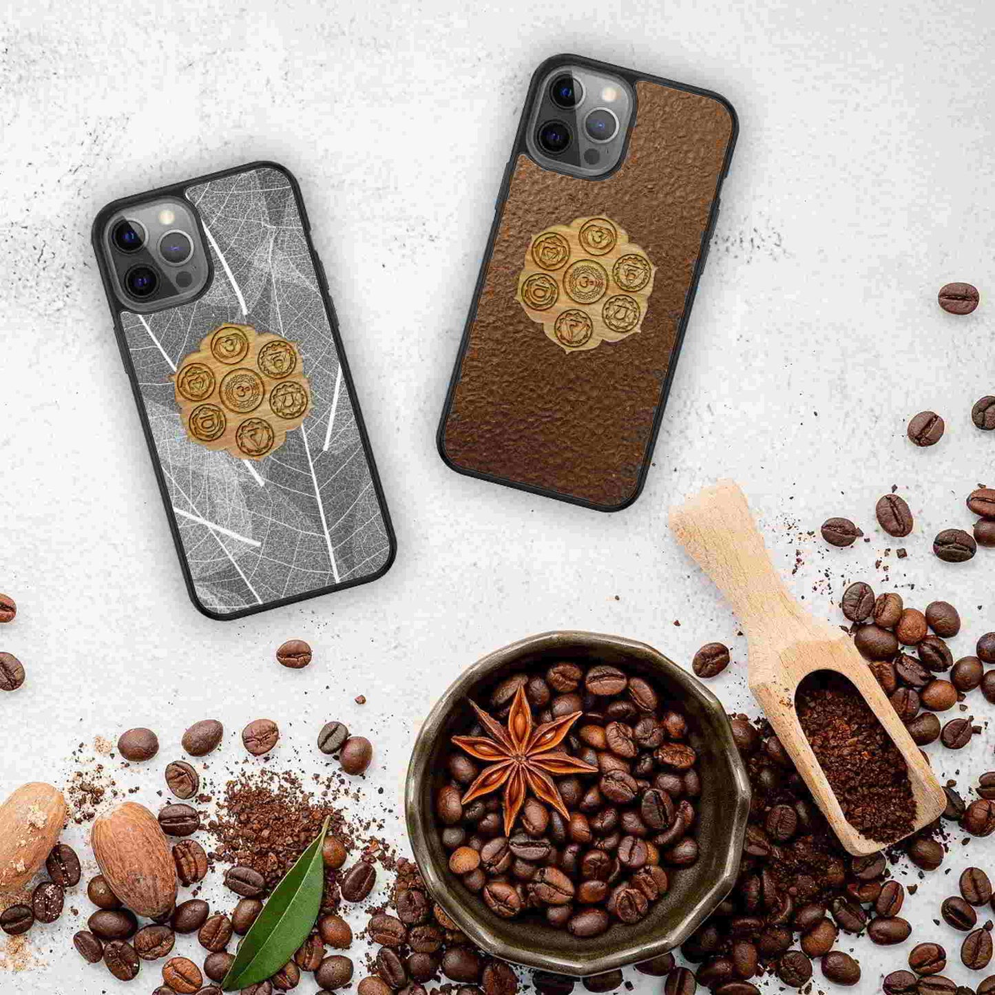 Cornflower Phone Case - Blue Cornflower - Chakra Symbols - MMore