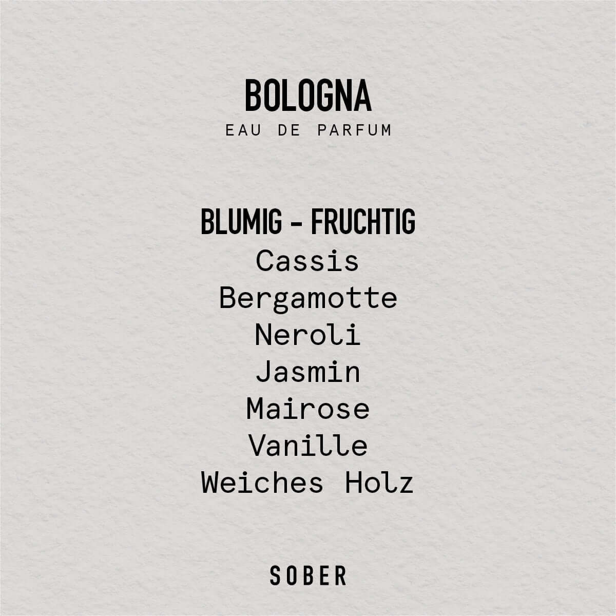 Sober Bologna Parfyymi 50ml - Unisex Eau de Parfum