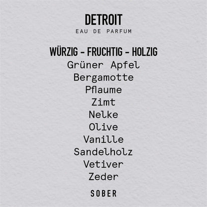 Sober Detroit Parfyymi 50ml - Unisex Eau de Parfum