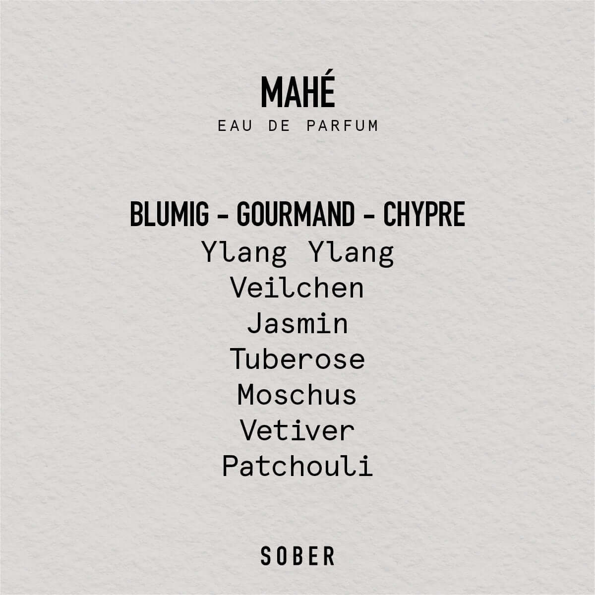Sober Mahé Parfyymi 50ml - Unisex Eau de Parfum