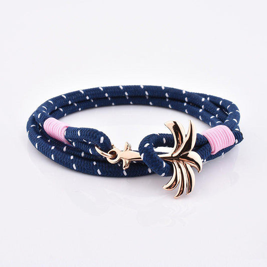 Rannekoru Palm Band Daybreak Punottu Ranneke - Sini/Pinkki 2