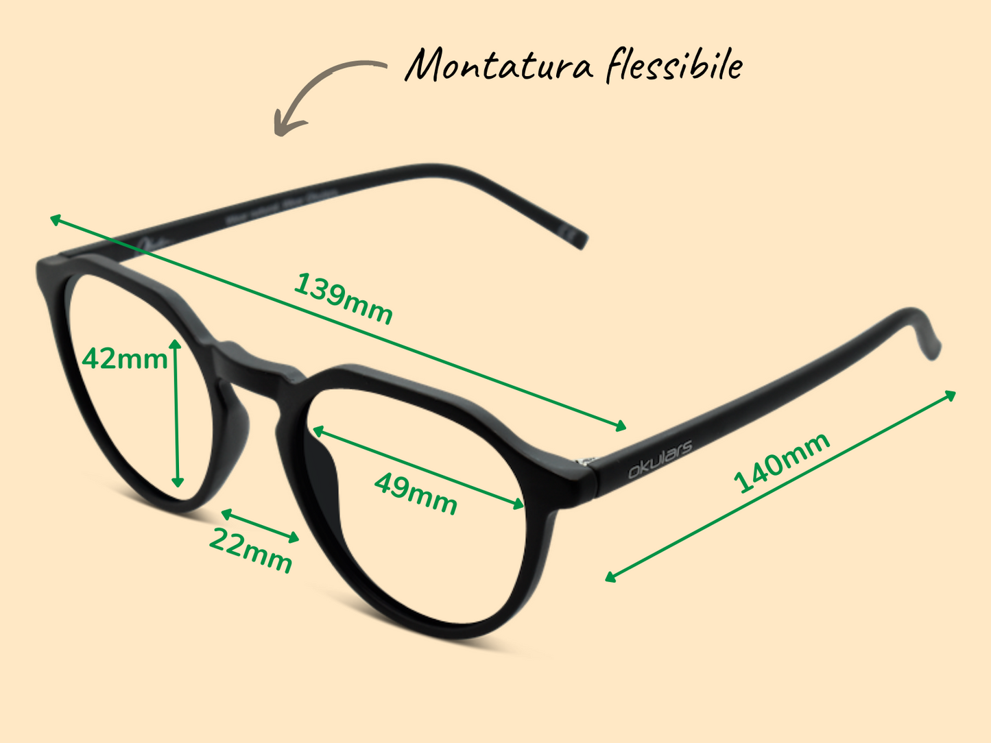 Ekologiset Sinivalolasit Okulars Eco Pacific Luce Blu - Black