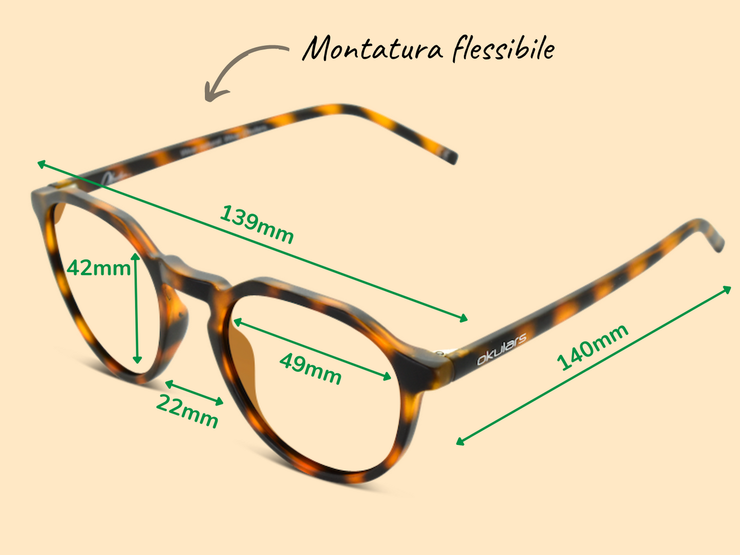 Ekologiset Sinivalolasit Okulars Eco Pacific Luce Blu - Sand