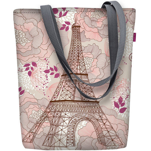 Bonsoir on pariisi-aiheinen ostoslaukku