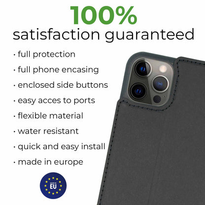 Biodegradable Black Flip Phone Case iPhone - MMore
